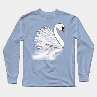 Swan with reflection Long Sleeve T-Shirt